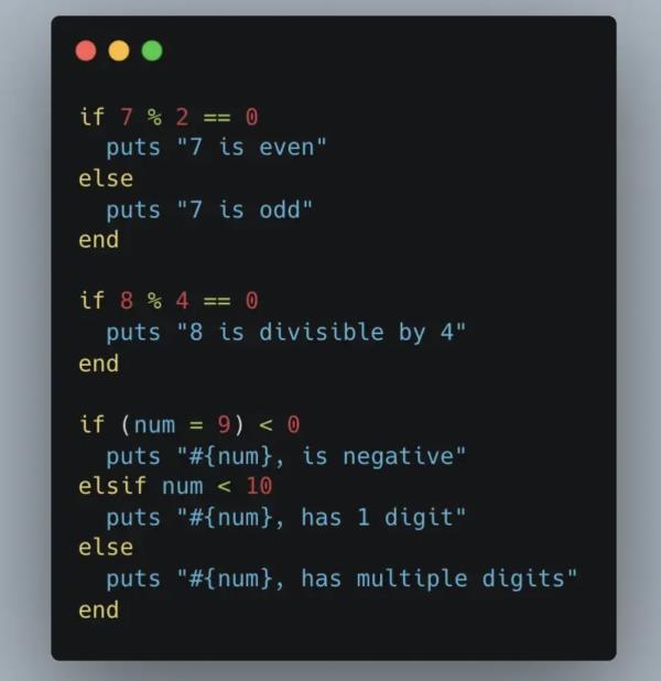 If-clauses in Crystal. Image by author, code taken from Crystal by Example